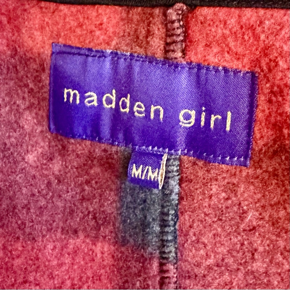 Madden Girl Buffalo Plaid Belted Pea Coat – Women’s Medium - Picture 3 of 11